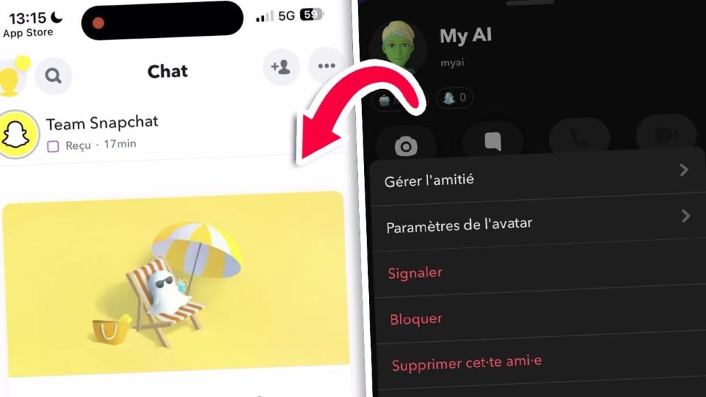 Comment supprimer my al sur snapchat